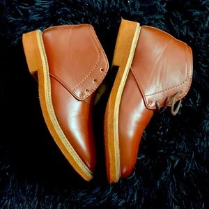 Brown leather dress shoes